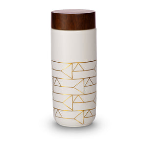 The Alchemical Signs Gold Ceramic Travel Mug 12.3 oz